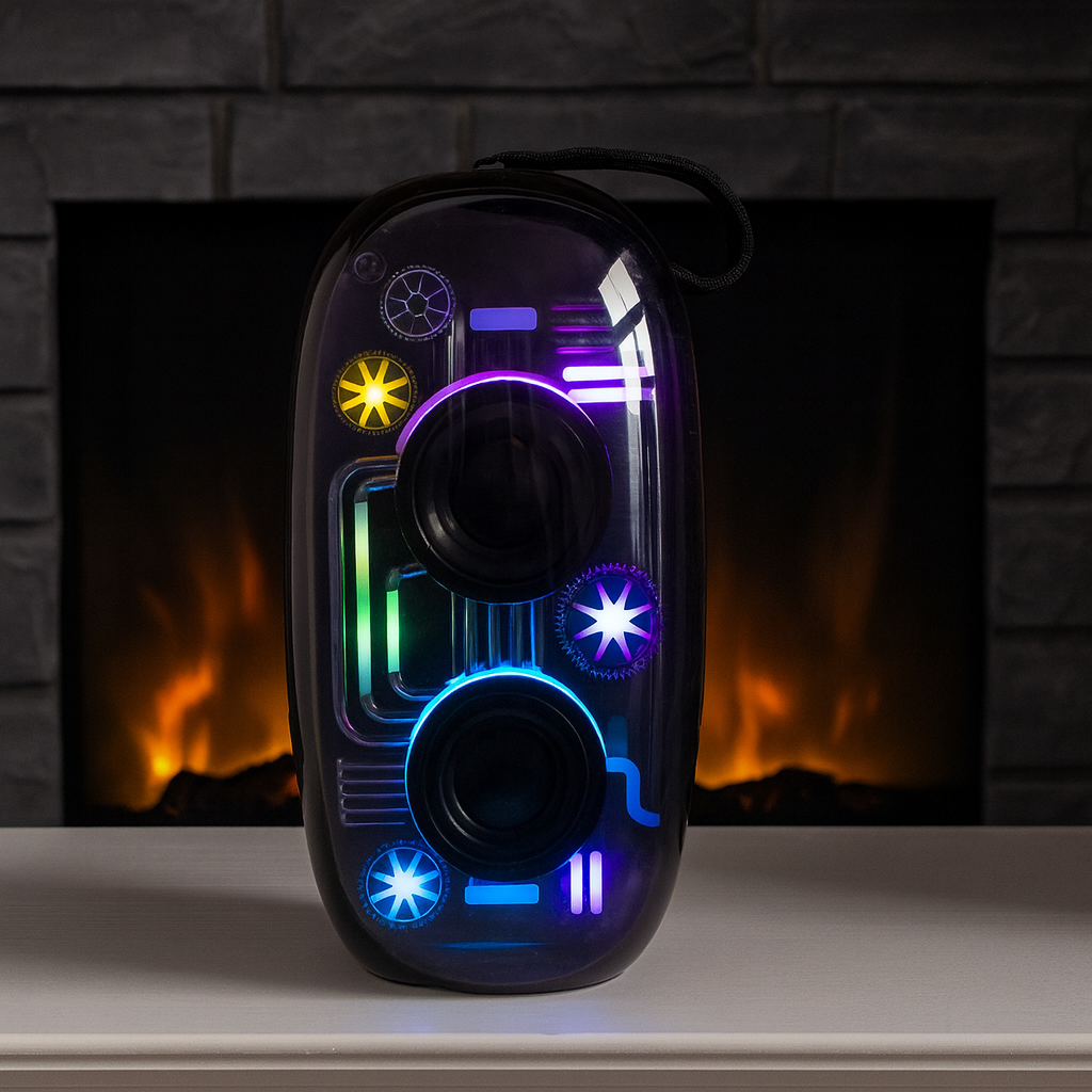Boxa Portabila Bluetooth, Design Transparent cu Lumini RGB si Sunet Puternic