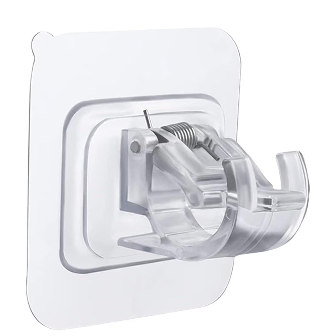 Set 10 Suporturi pentru Tija de Perdea Longziming Plastic Transparent Autoadeziv - detaliu produs
