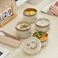 Set 4 caserole cu husa transport, 440 + 440 + 600 + 600 ml, interior otel inoxidabil - imagine 2