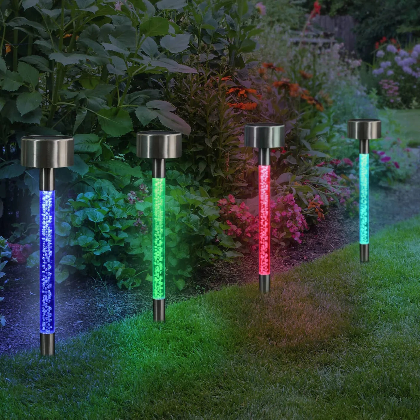 Set 4 Lampi Solare LED Exterior Gradina Iluminare Solara Impermeabil - detaliu produs