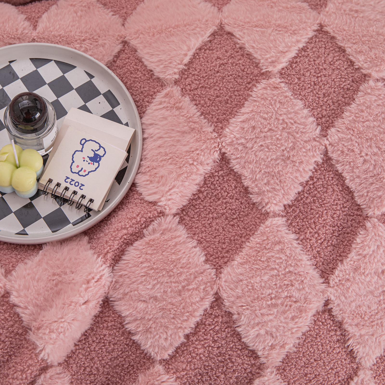 Patura Cocolino cu Blanita de Iepure si Catifea Teddy, 200x230cm, cu blanita pe spate