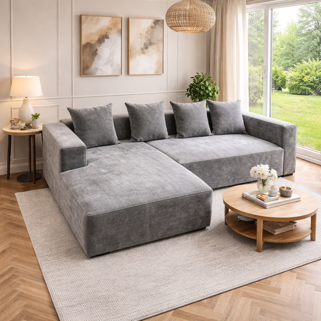 Canapea Coltar Premium Memory Foam C, 240 x 150 x 60 cm