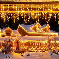 Instalatie Craciun 13 metri turturi, franjuri inegali cu 310 LED-uri - imagine 5