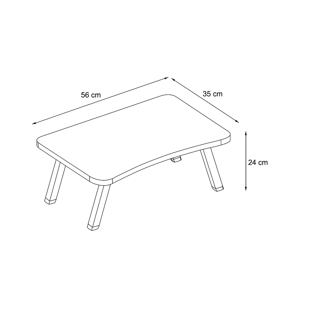 Masuta laptop pliabila multifunctionala, 56x35 cm