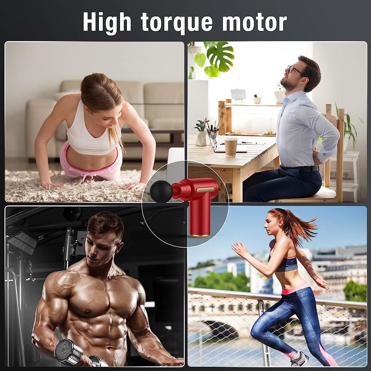 Mini aparat de masaj profesional facial cu vibromasaj, portabil, cu 6 capete si afisaj electronic