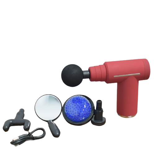 Mini aparat de masaj profesional facial cu vibromasaj, portabil, cu 6 capete si afisaj electronic