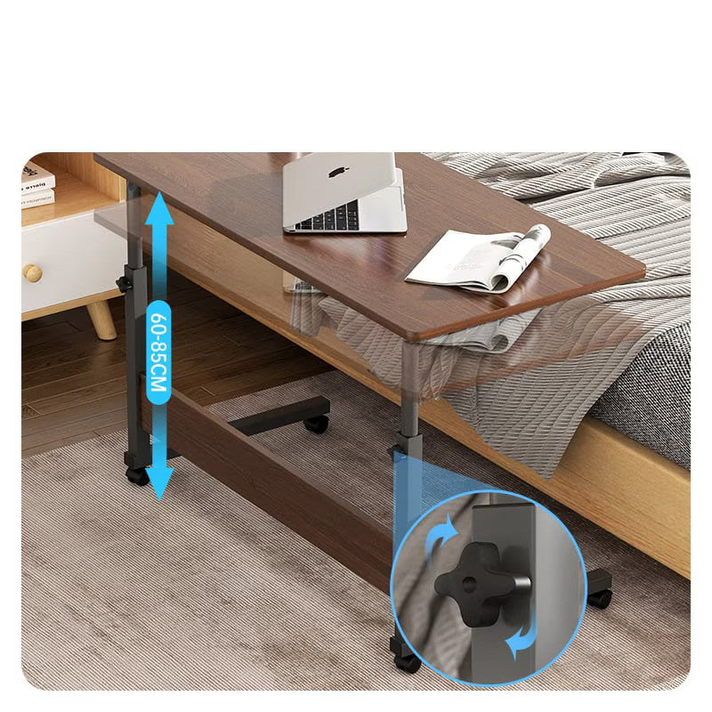 Masuta laptop reglabila, mini birou cu roti, 80 cm x 40 cm