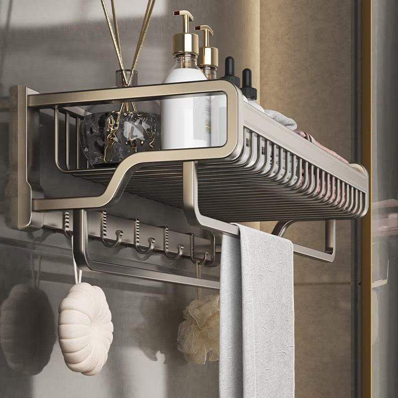 Suport dublu pentru prosoape – pliabil, cu 2 niveluri, din aluminiu și oțel carbon