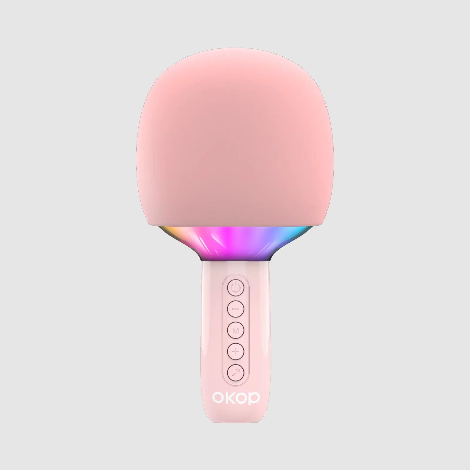 Microfon Karaoke Wireless cu Boxa si LED RGB OKOP KP-M110 – 5W