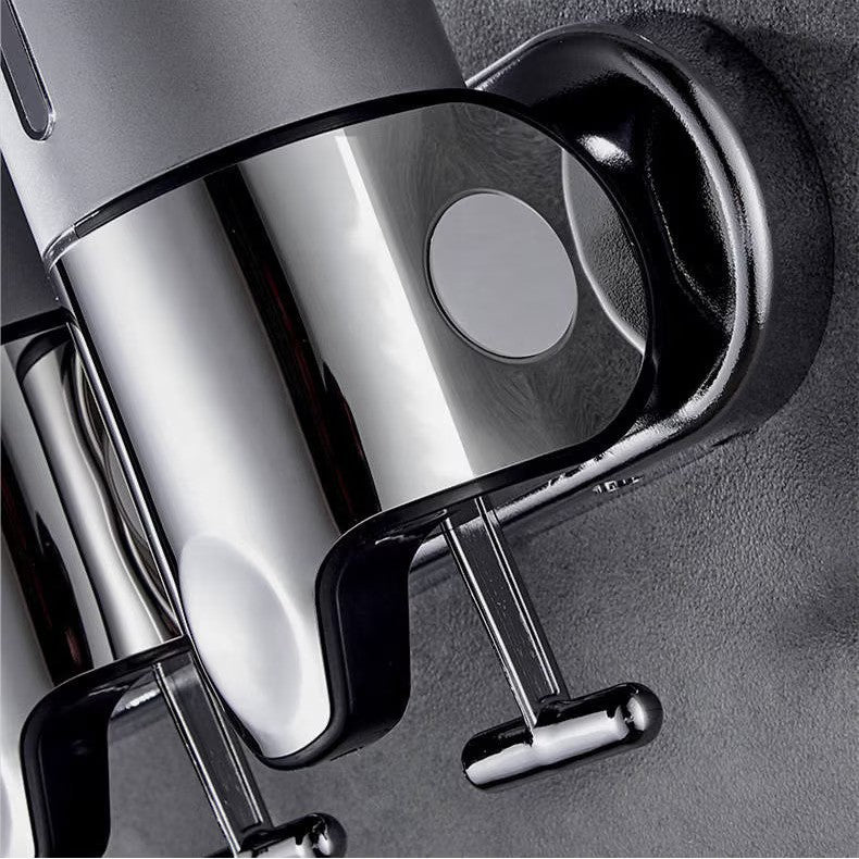 Set dispenser gel de dus, sampon, sapun lichid, balsam sau conditioner pentru baie, bucatarie, hotel, 3 X 500 ml, argintiu