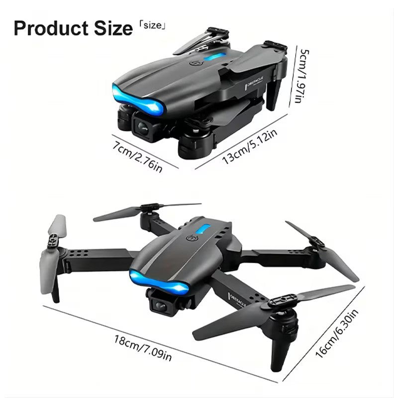 Drona E99, 4K, Camera duala, Conectare WiFi Aplicatie telefon mobil, Brate pliabile, Pozitionare flux optic evita obstacolele, Geanta de Depozitare, Incarcare USB, Pentru Copii si Adulti, Negru
