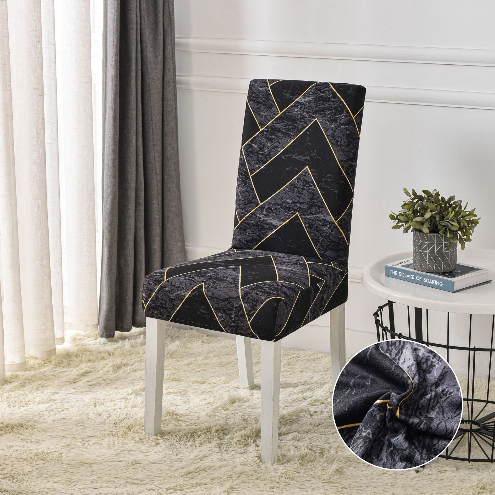 Set 6 huse universale, elastice, pentru scaun