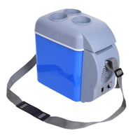 Frigider auto portabil, 12V, 7.5 l, Functie de racire si incalzire, Albastru/Alb - imagine 2