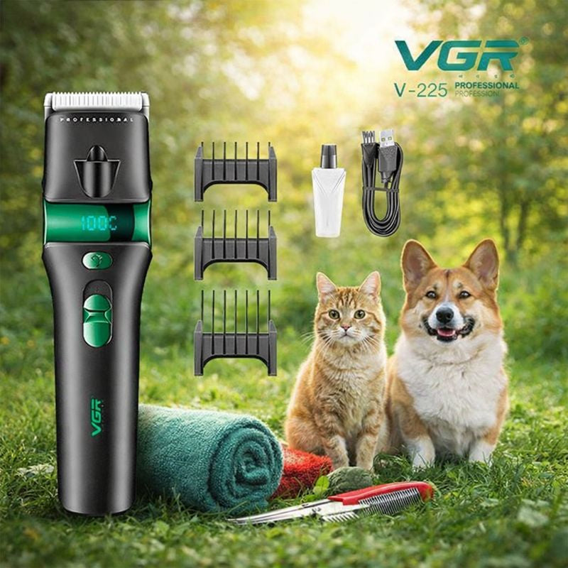 Masina de tuns animale VGR V-225 cu acumulator si afisaj LED