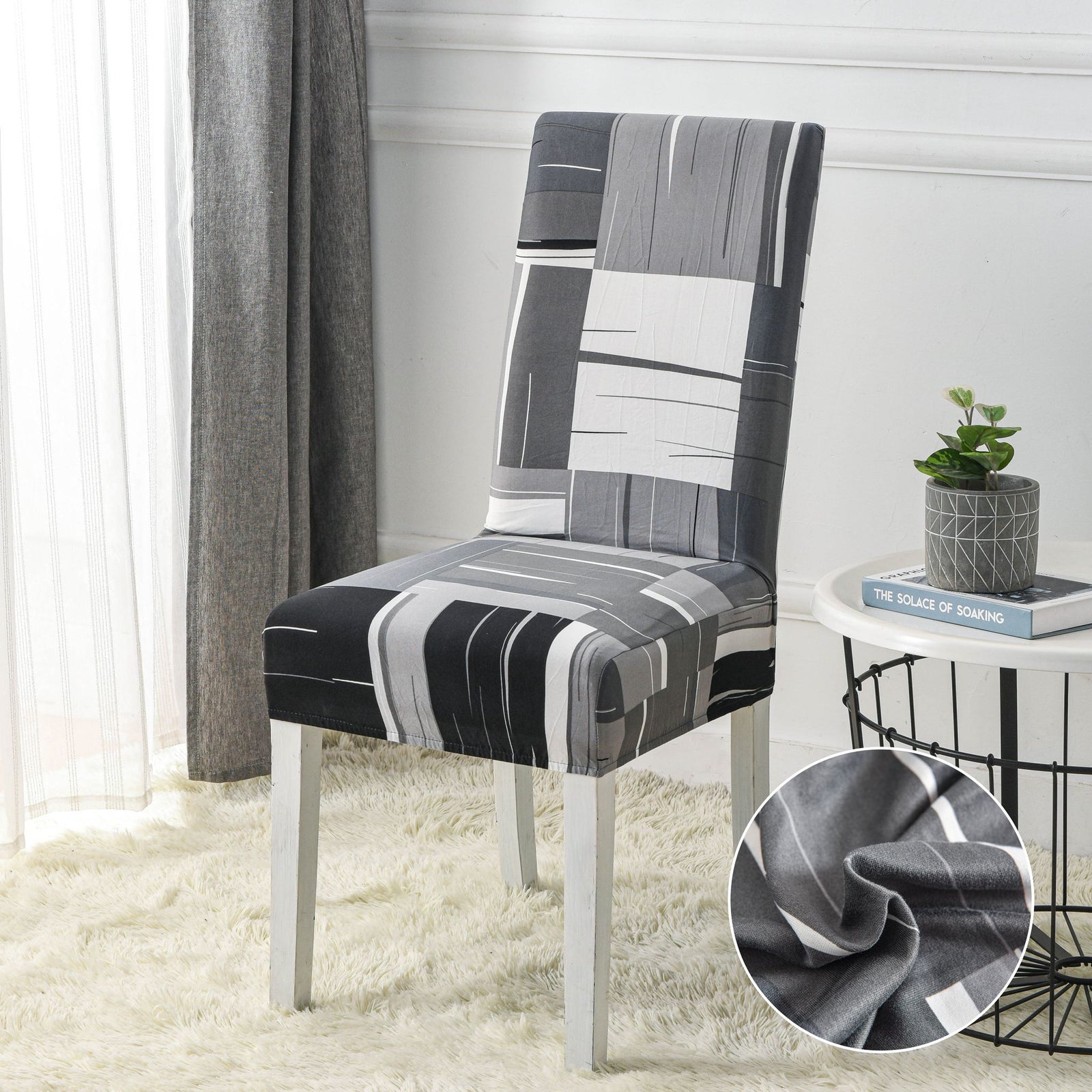 Set 6 huse universale, elastice, pentru scaun