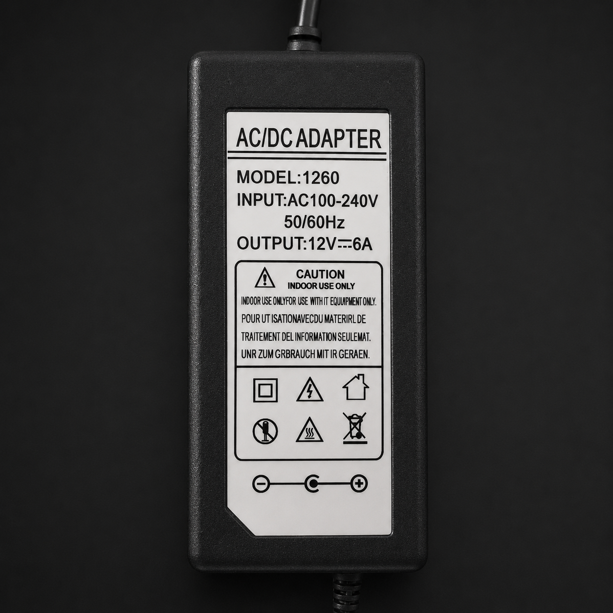 Alimentator Stabilizat 12V 6A 60W cu mufa DC 2.1mm