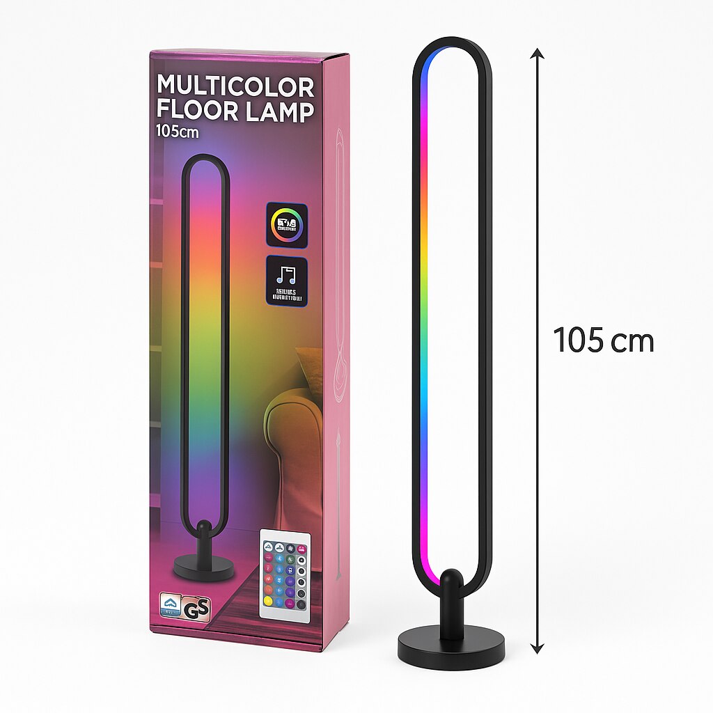 Lampa LED de Podea S-Eye 105cm Control Telecomanda Efecte RGB Dinamice - detaliu produs