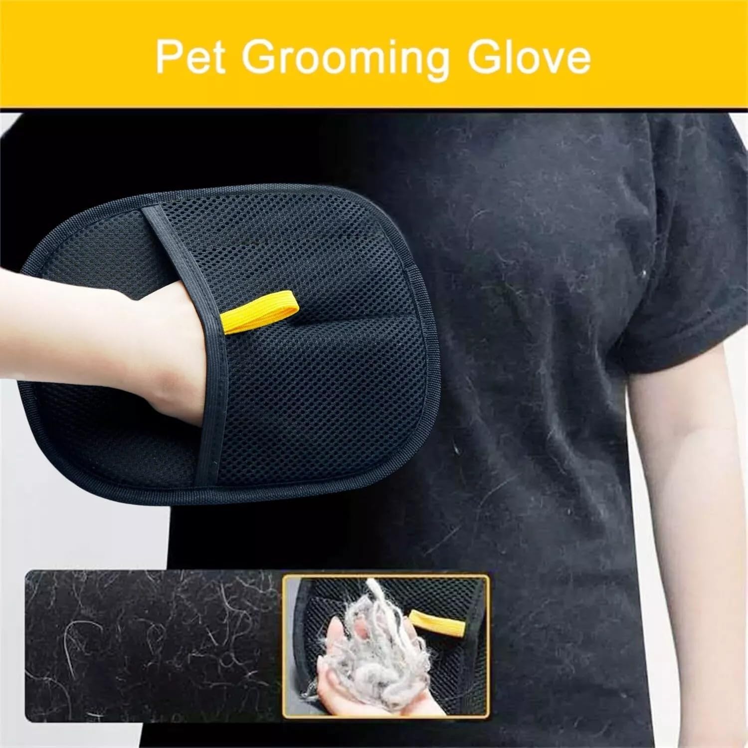 Manusa pentru Indepartarea Parului la Animale Panza 24x16cm Negru - detaliu produs