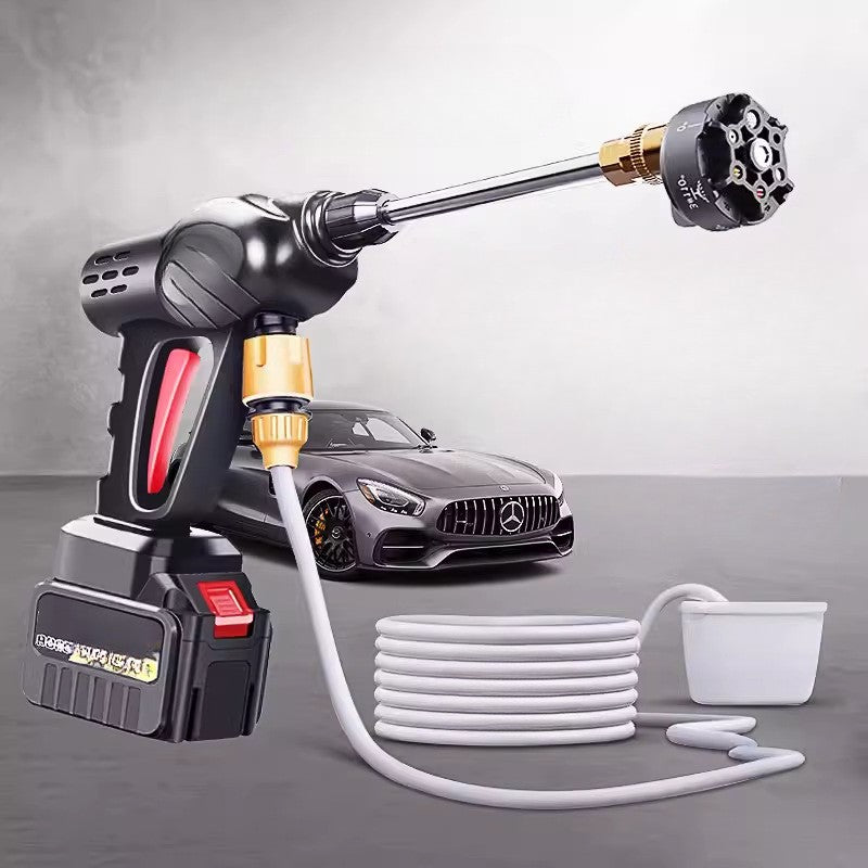 Pistol Portabil de Spalat Auto cu Baterie 21V – Presiune Ridicată, Jet Reglabil, cu Furtun și Filtru