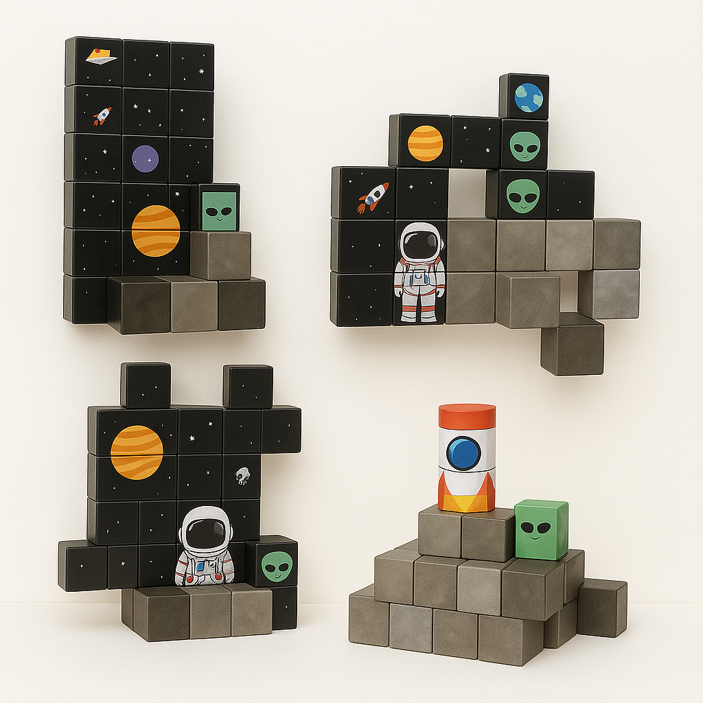 Blocuri magnetice de constructie 3D, 2.5 cm