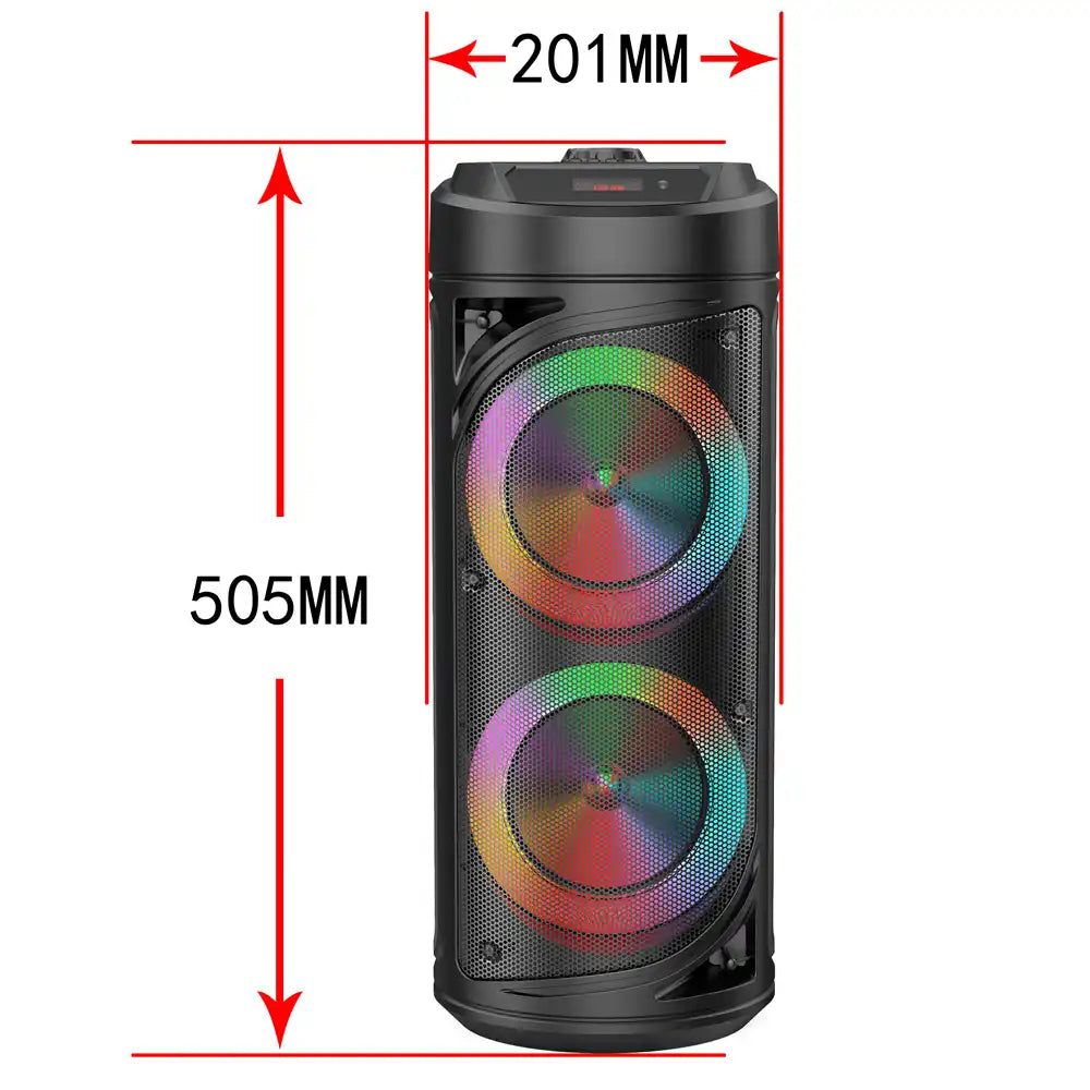 Boxa portabila Wireless ZQS 6212 30W LED, telecomanda, microfon