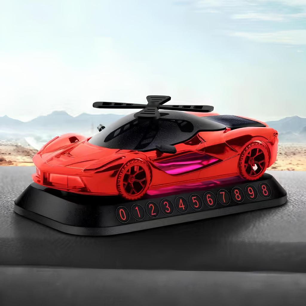 Odorizant solar pentru mașină cu placă de telefon, model masinuta, elice, difuzor de parfum