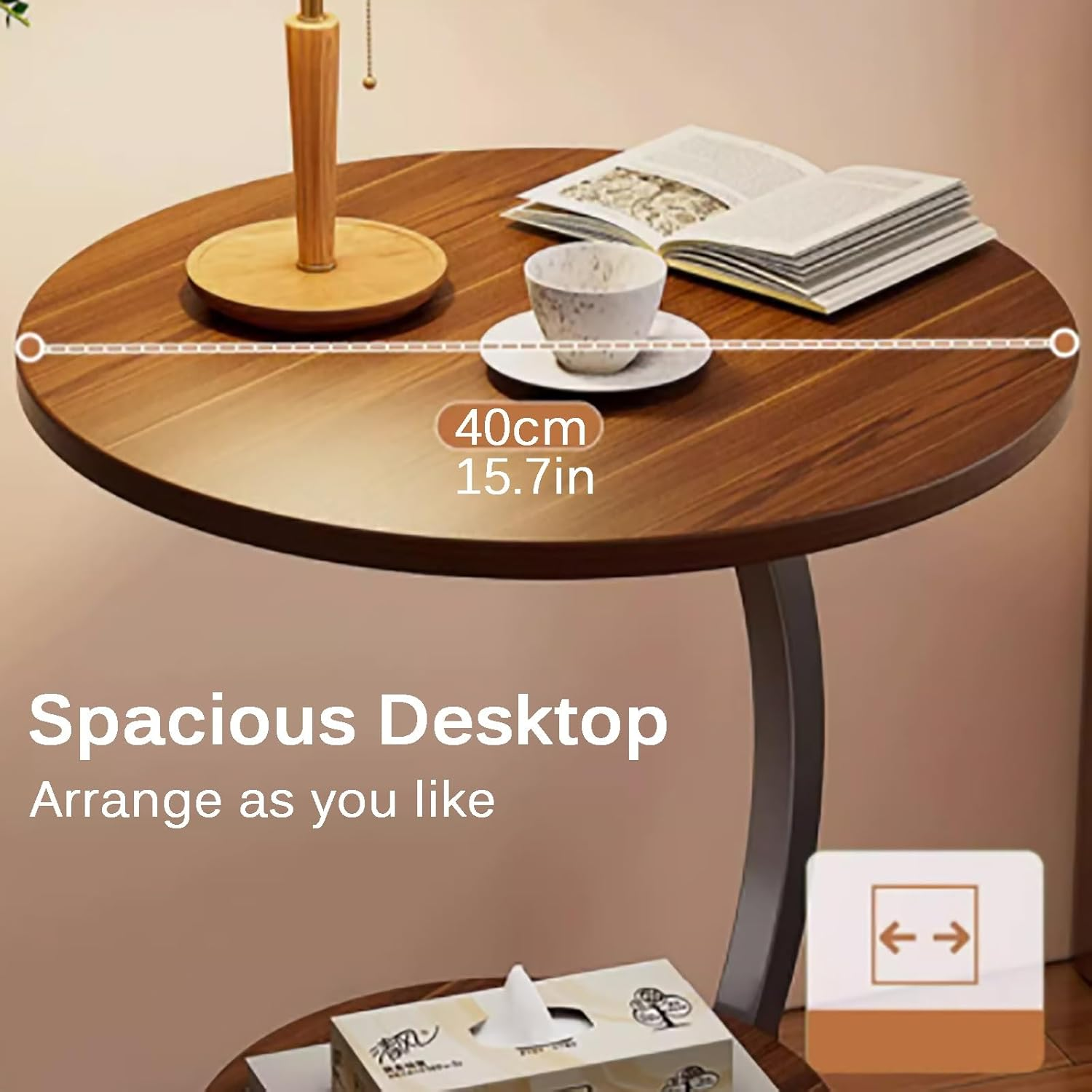 Masuta de cafea pentru living, design nordic, elegant, 62x40cm