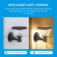 Lampa solara de perete, lumina calda si RGB, cu telecomanda, hexagonala, 6w - imagine 5