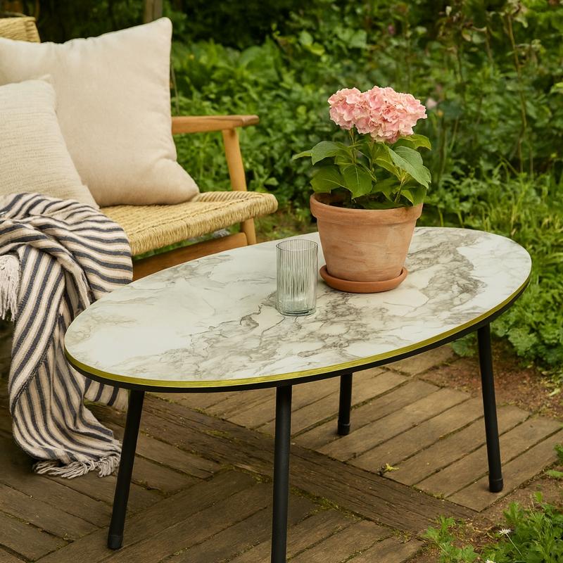 Masa de cafea moderna 90x50x42 cm MDF cu picioare metalice