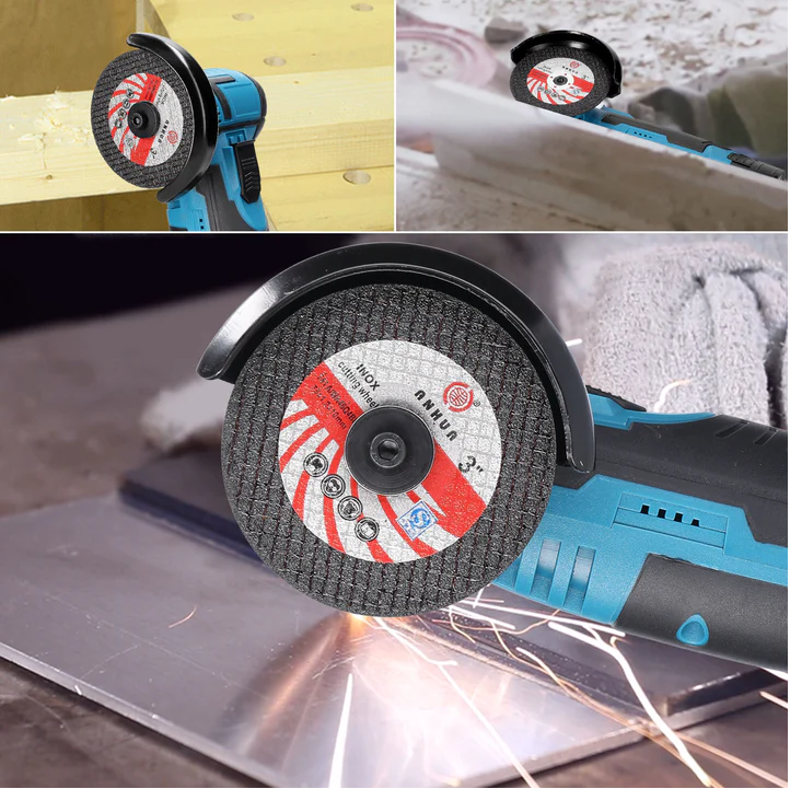 Mini Polizor unghiular portabil cu 1 sau 2 acumulatori 24V, 5 discuri incluse