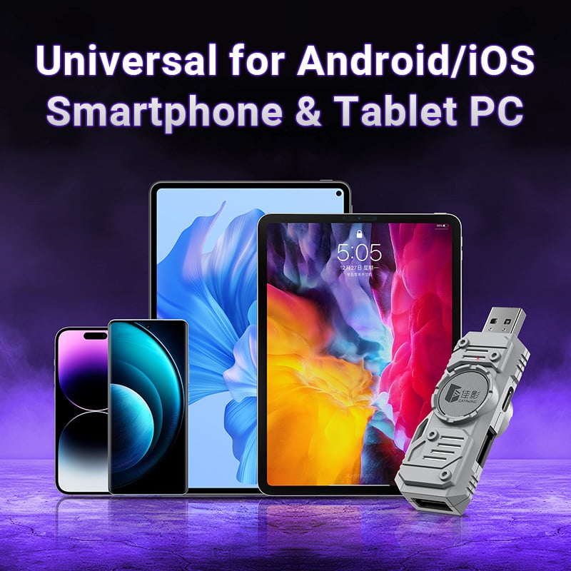 Set Gaming telefon complet 5 in 1 cu tastatura Iluminata RGB, emulator jocuri telefon, mouse gaming, suport telefon Inclus, mouse pad Inclus, Wireless, cu inteligent Spray control, compatibil Android