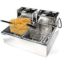 Friteuza electrica Hoffmans de 6 litri sau 12 litri 2500W/5000W - imagine 2
