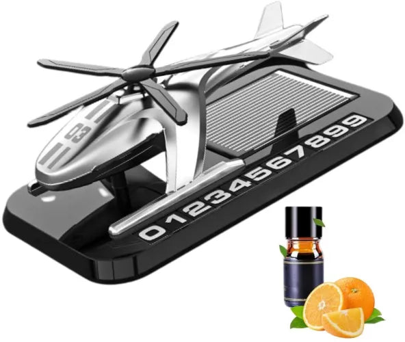 Odorizant solar pentru mașină cu placă de telefon, elicopter, elice, difuzor de parfum