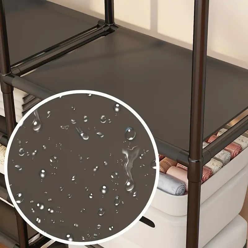 Raft multifuncțional cu 4 niveluri de Pantofi si Haine, 55 x 170 x 36 cm