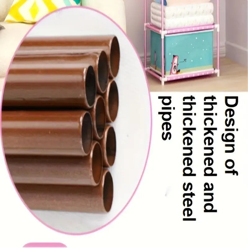 Raft multifuncțional cu 4 niveluri de Pantofi si Haine, 55 x 170 x 36 cm