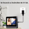 Sonerie video inteligenta Wireless, Ecran IPS 4.3 inch, Night Vision, Senzor IR, Interfon Video HD, 8MP, comunicare bidirectionala, unghi de vizualizare 170°, baterii incorporate, Negru