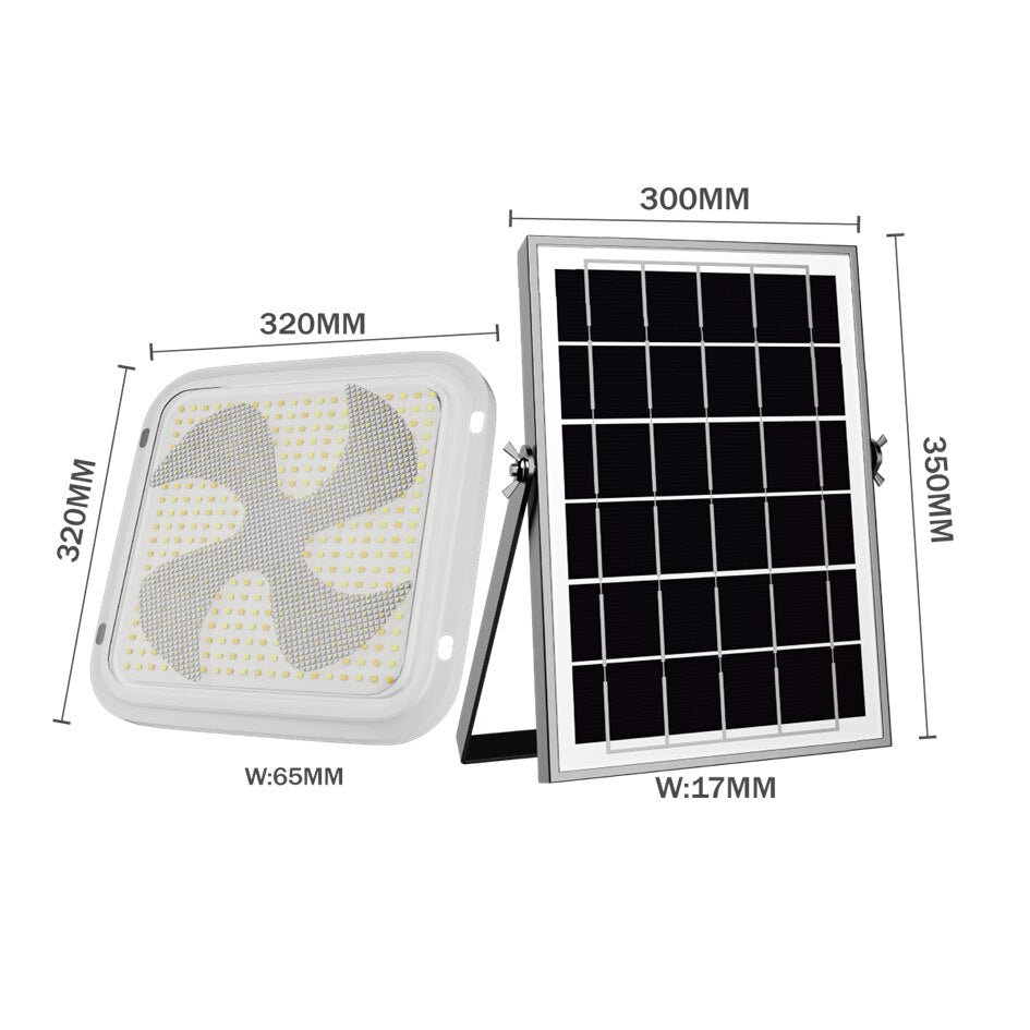 Aplica LED 100W, 200W sau 300W cu Panou Solar, Interior/Exterior, Plafoniera Patrata, Lumina Rece/Calda