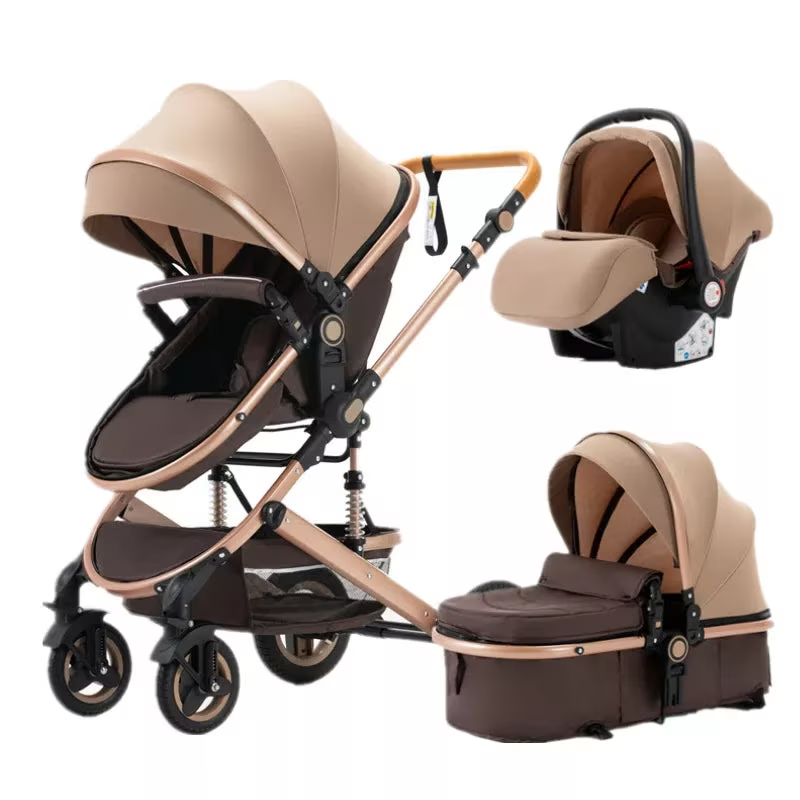 RESIGILAT - Carucior pliabil pentru copii, 3 în 1, Multifunctional – Landou, Scaun Auto si Carucior Sport