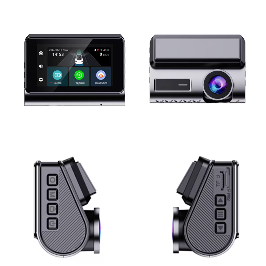 Camera video auto DVR 2K, cartela SIM 4G, monitorizare parcare 24h, 2 camere fata-spate, monitorizare parcare, control din aplicatie, G-senzor, inregistrare in bucla, vedere nocturna, unghi vizual larg, display LCD 3 inch