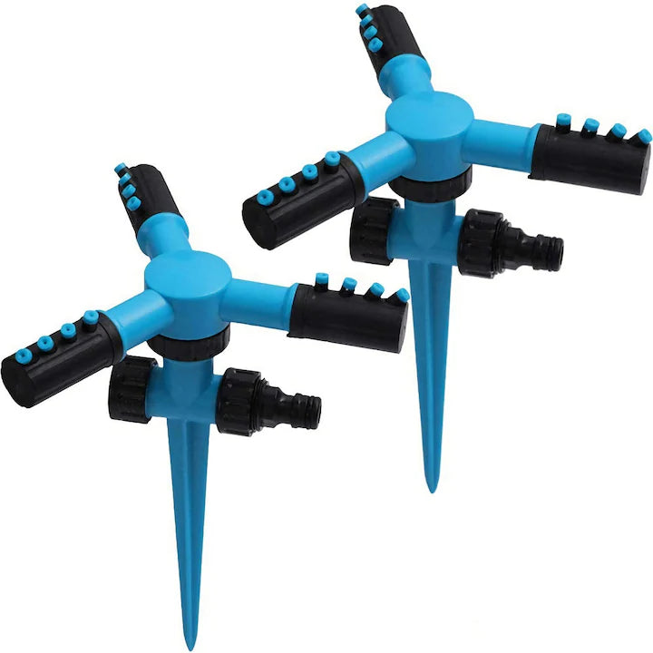 Set 2 Aspersoare pentru Gradina, Rotative 360 Grade, Unghi Reglabil