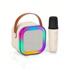Boxa portabila Karaoke pentru copii, cu microfon wireless, conexiune Bluetooth, cu jocuri de lumini RGB