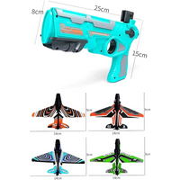 Pistol lansator de avioane de jucarie, 3 avioane incluse - imagine 12