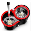 Set Mop Rotativ 8 litri, Cuva din Inox, 4 Rezerve Diferite + Perie Rosturi
