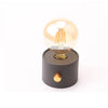 Veioza LED, lumina calda, neagra, alimentare baterii, moderna