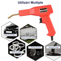 Trusa aparat sudat plastic, pistol profesional pentru lipit/sudat plastic, kit pentru repararea fisurilor din plastic
