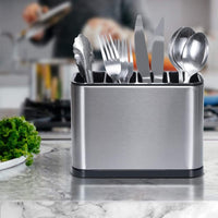 Suport tacamuri, Inox, 4 compartimente, Argintiu - imagine 2
