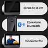 Sonerie video inteligenta Wireless, Ecran IPS 4.3 inch, Night Vision, Senzor IR, Interfon Video HD, 8MP, comunicare bidirectionala, unghi de vizualizare 170°, baterii incorporate, Negru