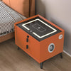 Noptiera Smart Multifunctionala, iluminare LED tactil cu 3 culori, incarcare wireless si USB, difuzor Bluetooth, 2 sertare