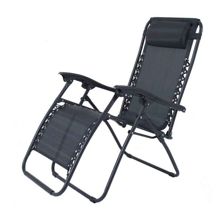 Scaun sezlong Zero Gravity rabatabil 176x67x110 cm – plasa Teslin, perna si tava suport