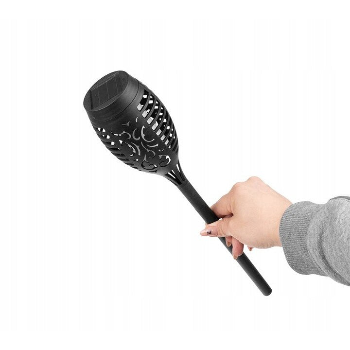 Lampa solara tip torta cu efect flacara, varianta 61cm - imagine 7